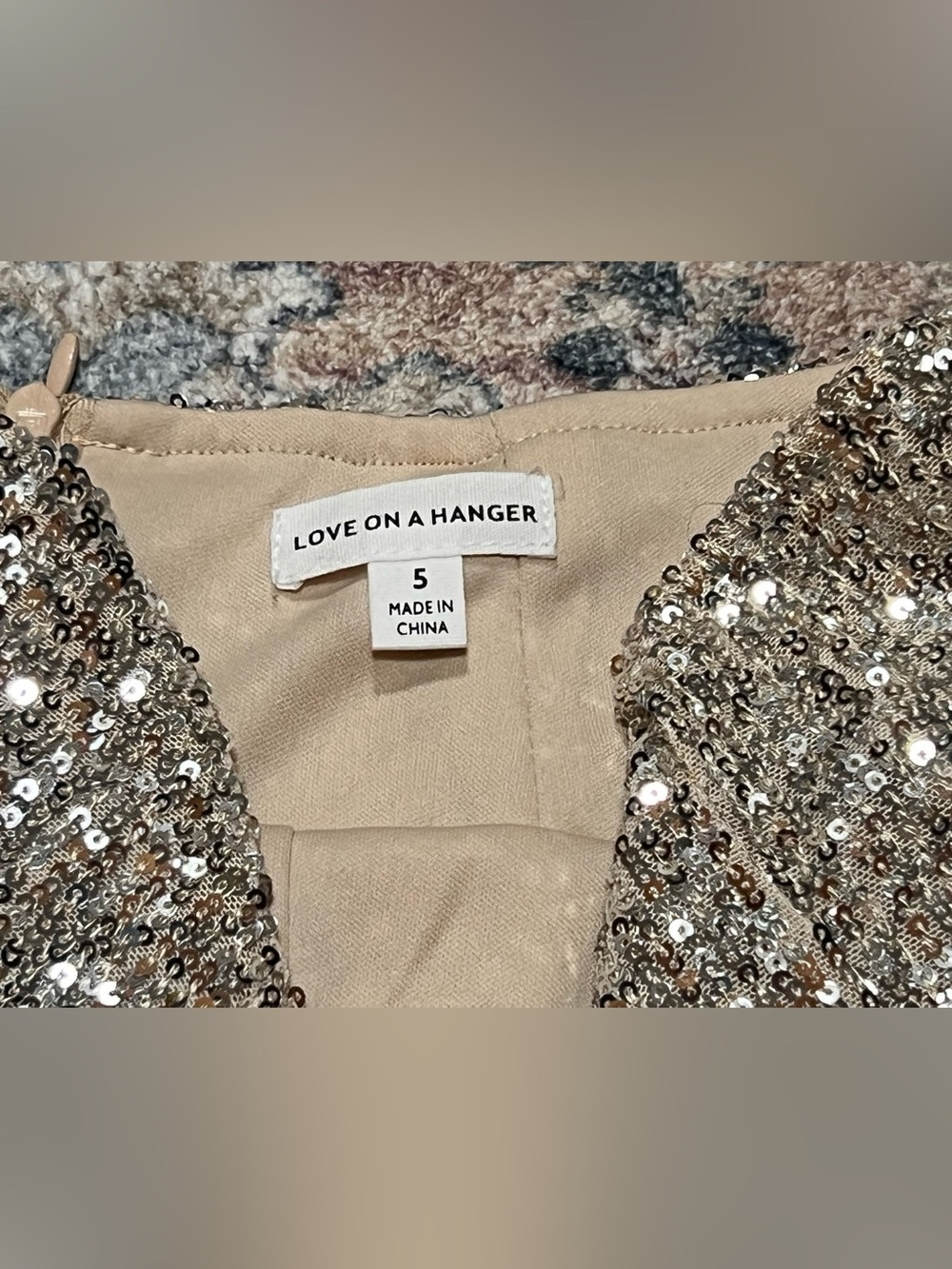 Love on a Hanger Champagne Sequin Mini Skirt